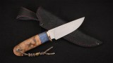 Нож Грибник (S390, вставка - стабилизированная карельская береза, корень ореха), фото 6