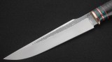 Нож Хищник (95Х18, вставка - зелёный акрил, чёрный граб, инкрустация волк), фото 2