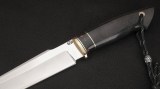 Нож Хищник (К340, тёмный кориан, чёрный граб), фото 3