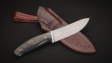 Нож Хранитель фултанг (S390, чёрный карбон, формованные ножны), фото 6