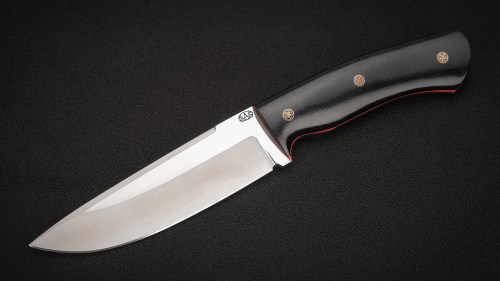 Нож Ирбис 2 фултанг (S390, чёрная G10, формованные ножны)