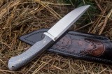 Нож Ирбис 2 (М398, фултанг, карбон сильвер, формованные ножны), фото 2