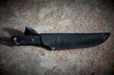 Нож Ирбис (ELMAX, синий акрил, стабилизированный чёрный граб, мозаичные пины), фото 3