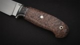 Нож Ирбис (М390, стабилизированная карельская береза, вставка - кориан, мозаичные пины), фото 4