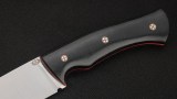 Нож Ирбис (S390, чёрная G10, мозаичные пины), фото 3