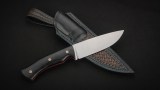 Нож Ирбис (S390, чёрная G10, мозаичные пины), фото 6