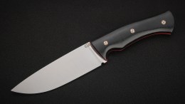 Нож Ирбис (S390, чёрная G10, мозаичные пины)