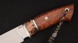 Нож Ирбис (S390, незильбер, вставка - бивень мамонта, айронвуд, мозаичные пины), фото 3