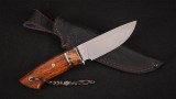 Нож Ирбис (S390, незильбер, вставка - бивень мамонта, айронвуд, мозаичные пины), фото 6