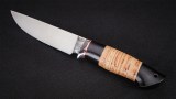 Нож Иртыш (Х12МФ, береста, чёрный граб), фото 4