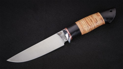 Нож Иртыш (Х12МФ, береста, чёрный граб)