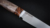 Нож Иртыш (К340, вставка - стабилизированный бевень мамонта, стабилизированная карельская береза), фото 4
