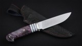 Нож Иртыш (S390, вставка - кориан, стабилизированная карельская береза, мозаичные пины), фото 6