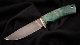Нож Куница (булат, стабилизированная карельская берёза)