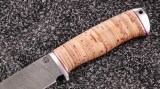 Нож Куница (дамаск, береста, дюраль), фото 3