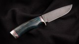 Нож Куница (ХВ5-алмазка, стабилизированная карельская береза, мельхиор), фото 6