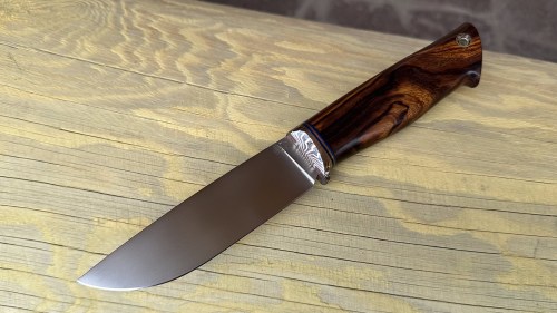 Нож Куница (QPM-53, макуме, айронвуд, формованные ножны)
