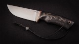 Нож Кузьмич (S390, стабилизированный черный граб, инкрустация), фото 7
