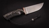 Нож Кузьмич (S390, стабилизированный черный граб, инкрустация), фото 8