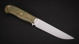 Нож Леший (К340, стабилизированная карельская берёза зелёная, мозаичные пины), фото 4