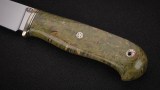 Нож Леший (К340, стабилизированная карельская берёза зелёная, мозаичные пины), фото 5