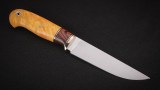 Нож Леший (N690, вставка - айронвуд, стабилизированный кап клена, мозаичные пины), фото 4
