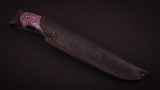 Нож Леший (S390, вставка - клык моржа, стабилизированная карельская береза, мозаичные пины), фото 7