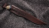 Нож Медведь (D2, стабилизированная карельская береза, мельхиор), фото 5