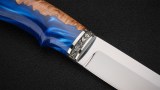 Нож Медведь (D2, стабилизированный композитный акрил, литье мельхиор), фото 4