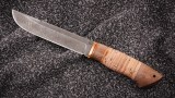 Нож Медведь (дамаск, береста, орех), фото 4