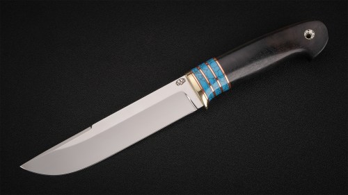 Нож Медведь (ELMAX, вставка - кориан, чёрный граб)