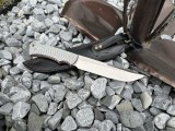 Нож Медведь фултанг (QPM-53, карбон сильвер твил, формованные ножны с тиснением), фото 3