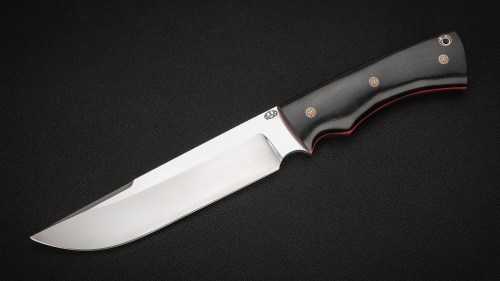 Нож Медведь фултанг (S390, чёрная G10, формованные ножны)