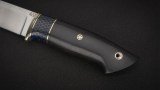 Нож Медведь (М390, вставка - синий акрил, стабилизированный чёрный граб, мозаичные пины), фото 4