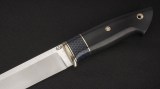 Нож Медведь (М390, вставка - синий акрил, стабилизированный чёрный граб, мозаичные пины), фото 3