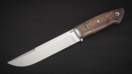 Нож Медведь (М398, корень ореха, мозаичные пины)