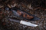 Нож Медведь (S125V, черно-красный карбон, формованные ножны), фото 8