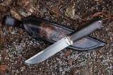 Нож Медведь (S125V, черно-красный карбон, формованные ножны), фото 9