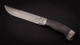 Нож Медведь (D2, черный граб, литье мельхиор, резьба), фото 8