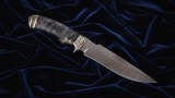 Нож Оберег 2 (алмазка, стабилизированная карельская береза, мельхиор), фото 5