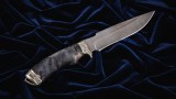 Нож Оберег 2 (алмазка, стабилизированная карельская береза, мельхиор), фото 6