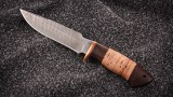 Нож Оберег 2 (дамаск, береста, венге), фото 5