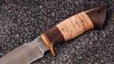 Нож Оберег 2 (дамаск, береста, венге), фото 3