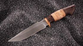 Нож Оберег 2 (ХВ5-алмазка, береста-венге)