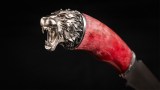Нож Оберег (D2, стабилизированная карельская береза красная, мельхиор), фото 4
