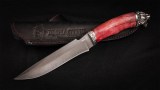 Нож Оберег (D2, стабилизированная карельская береза красная, мельхиор), фото 8