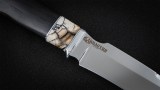 Нож Оберег (К340, вставка - стабилизированный зуб мамонта, черный граб), фото 4