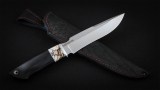 Нож Оберег (К340, вставка - стабилизированный зуб мамонта, черный граб), фото 5