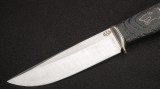 Нож Охотник (S125V, стабилизированный чёрный граб, инкрустация волки, формованные ножны), фото 2