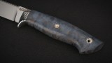 Нож Осетр (М398, стабилизированная карельская береза синяя, мозаичные пины), фото 4